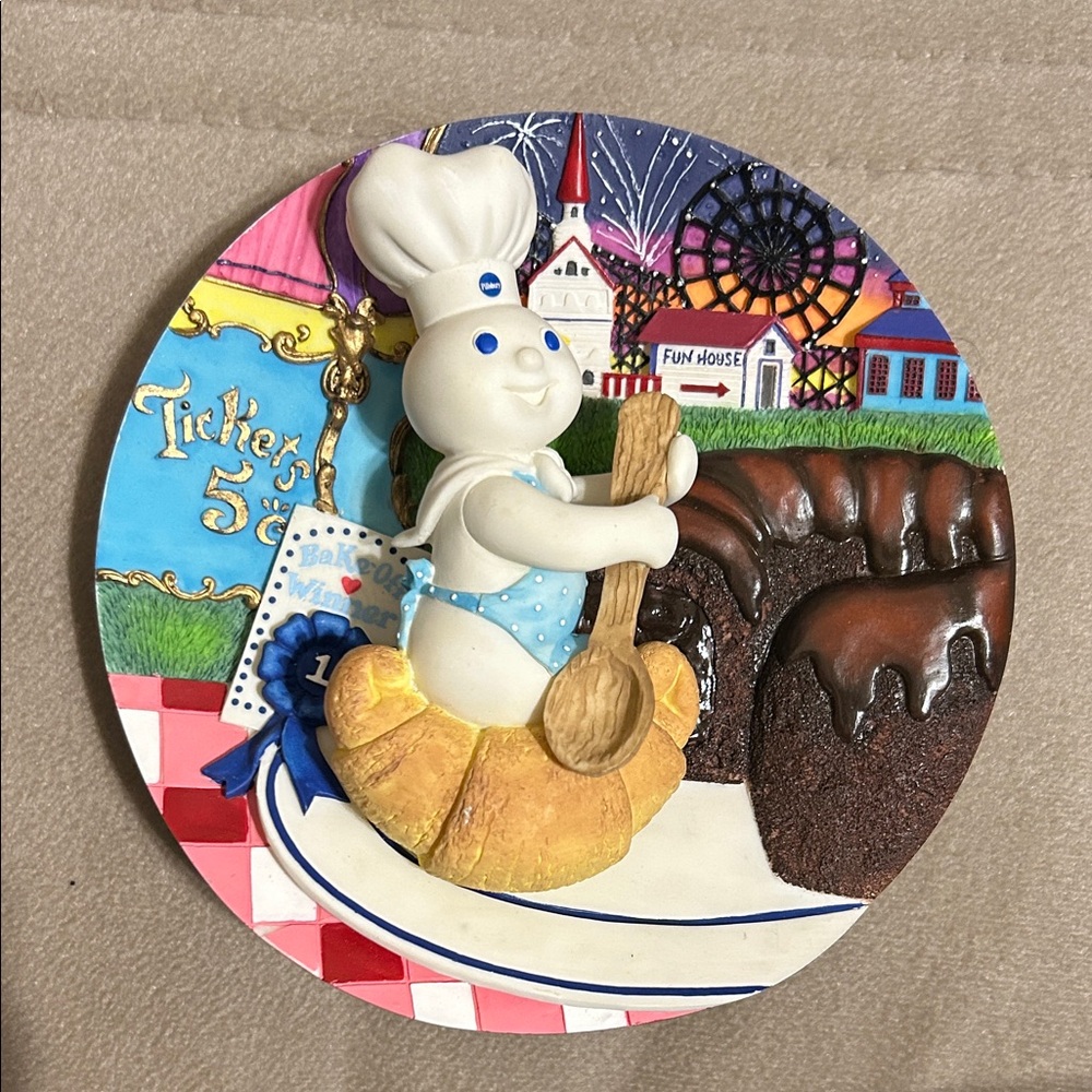 Colorful Pillsbury Doughboy Decorative Plate